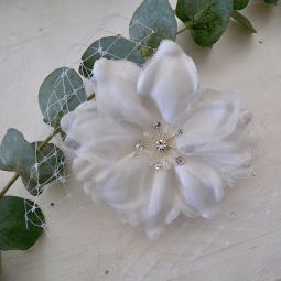Kaylee Organza Bridal Flower with Netting SALE!! 55% OFF!